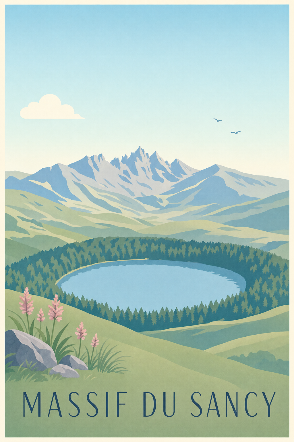Affiche du Massif du Sancy - Poster du Mont-Dore