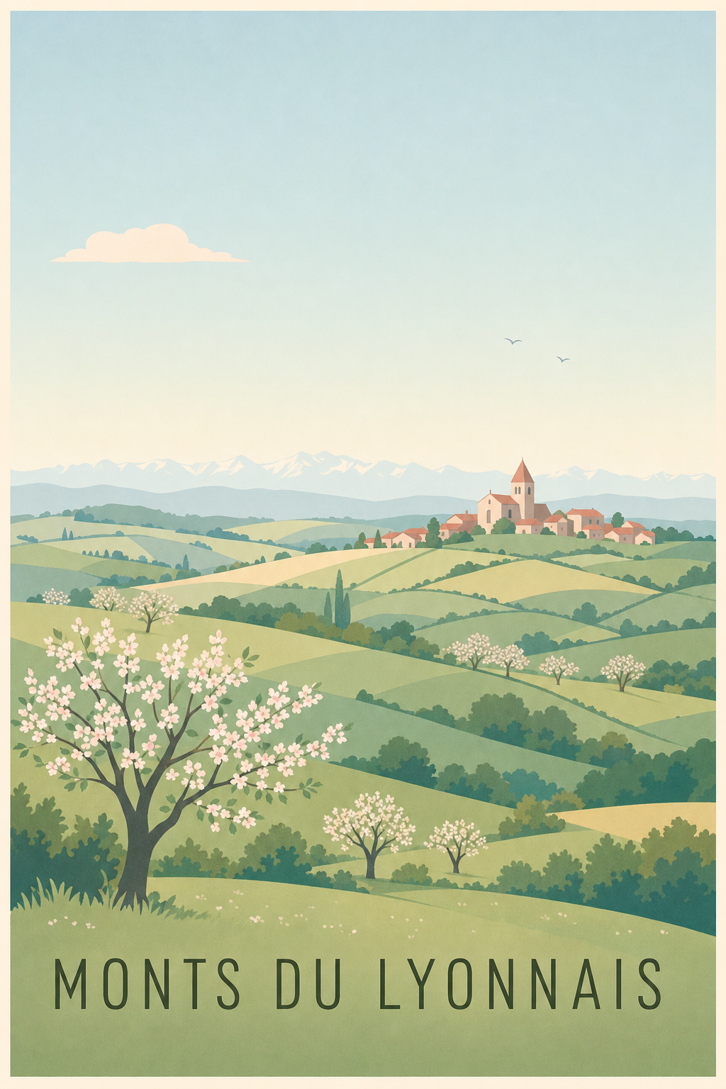 Affiche des Monts du Lyonnais - Poster de Lyon