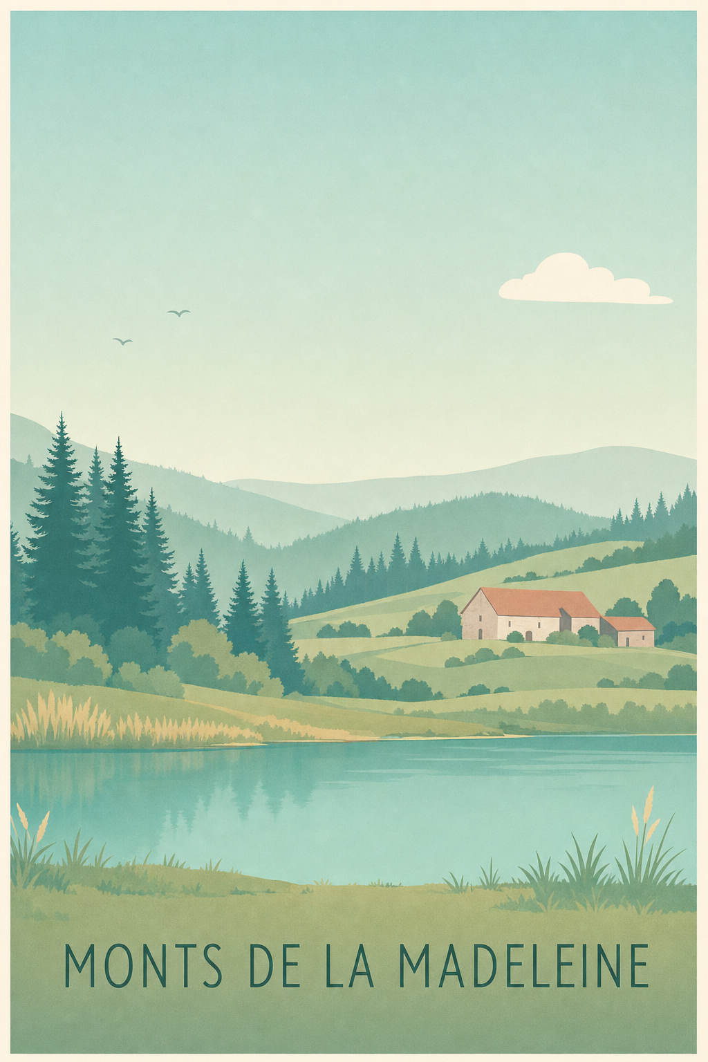 Affiche des Monts de la Madeleine - Poster de Roanne