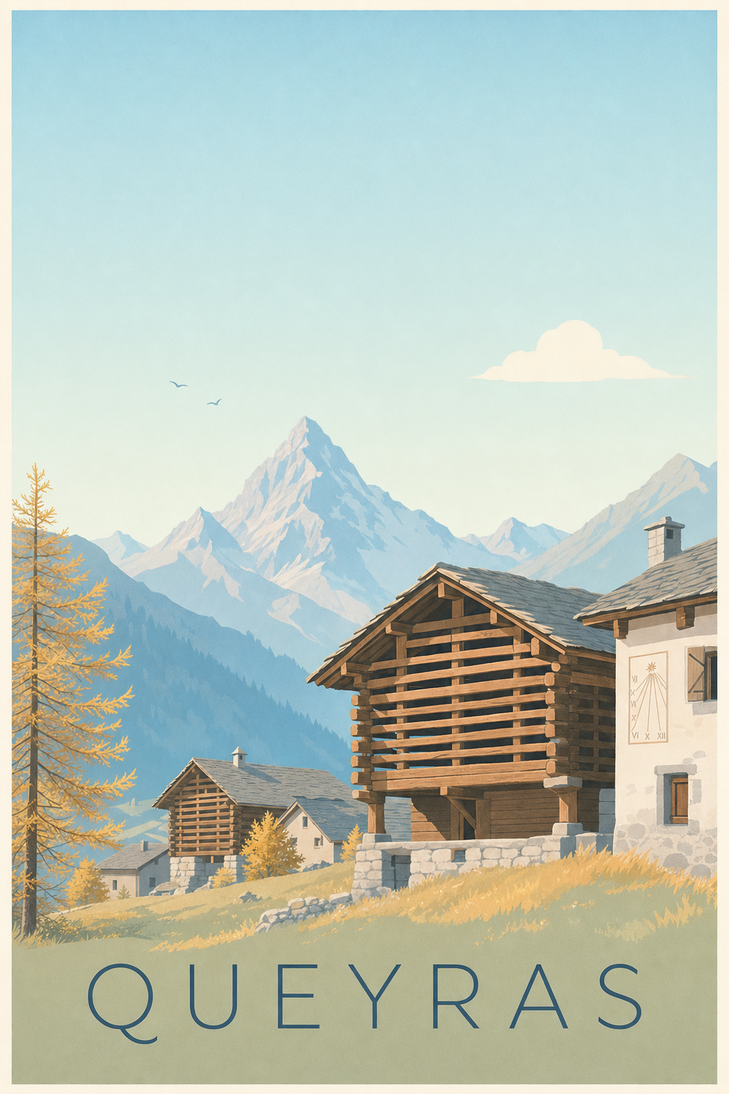 Affiche du Queyras - Poster de Saint-Véran