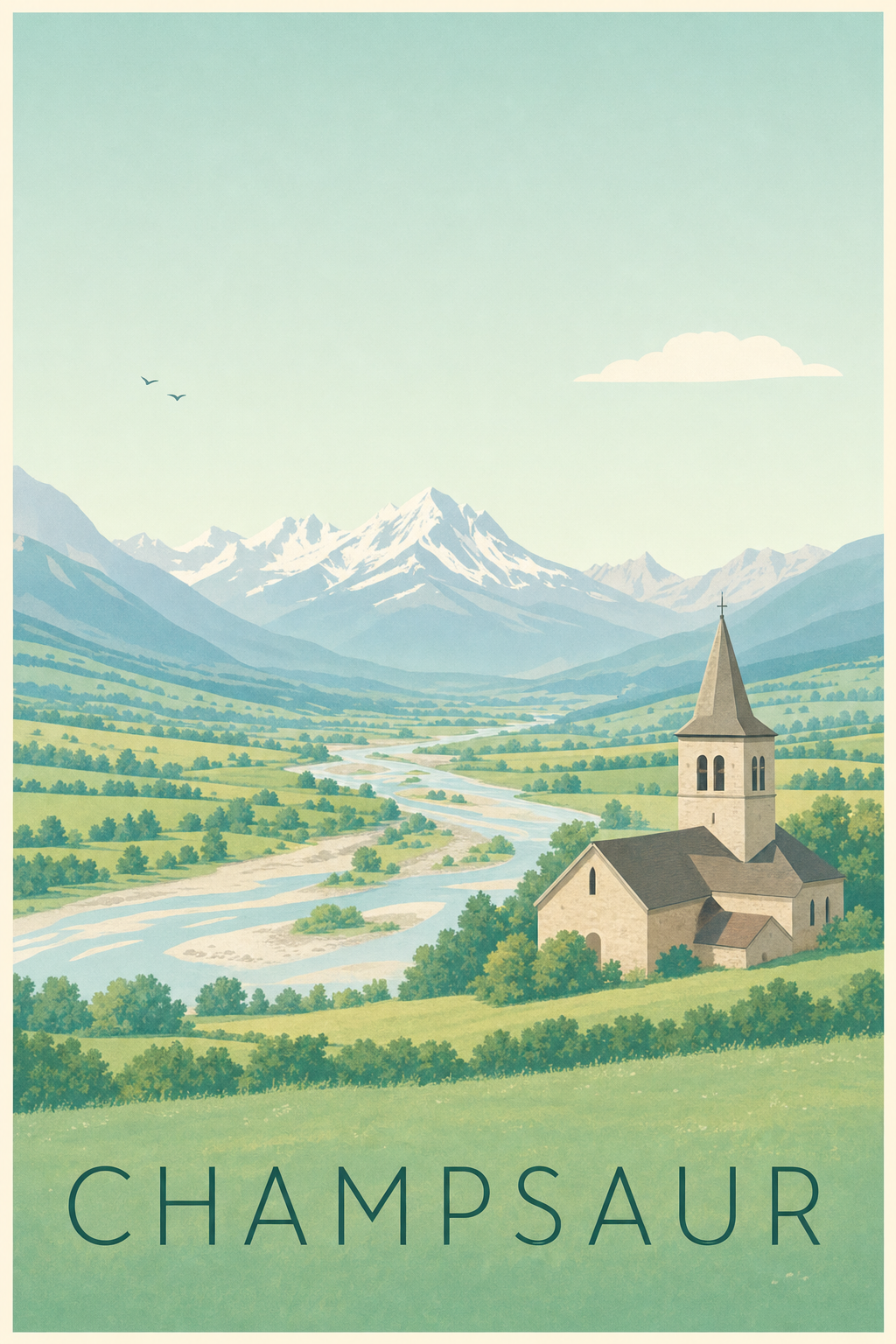 Affiche du Champsaur - Poster des Hautes-Alpes
