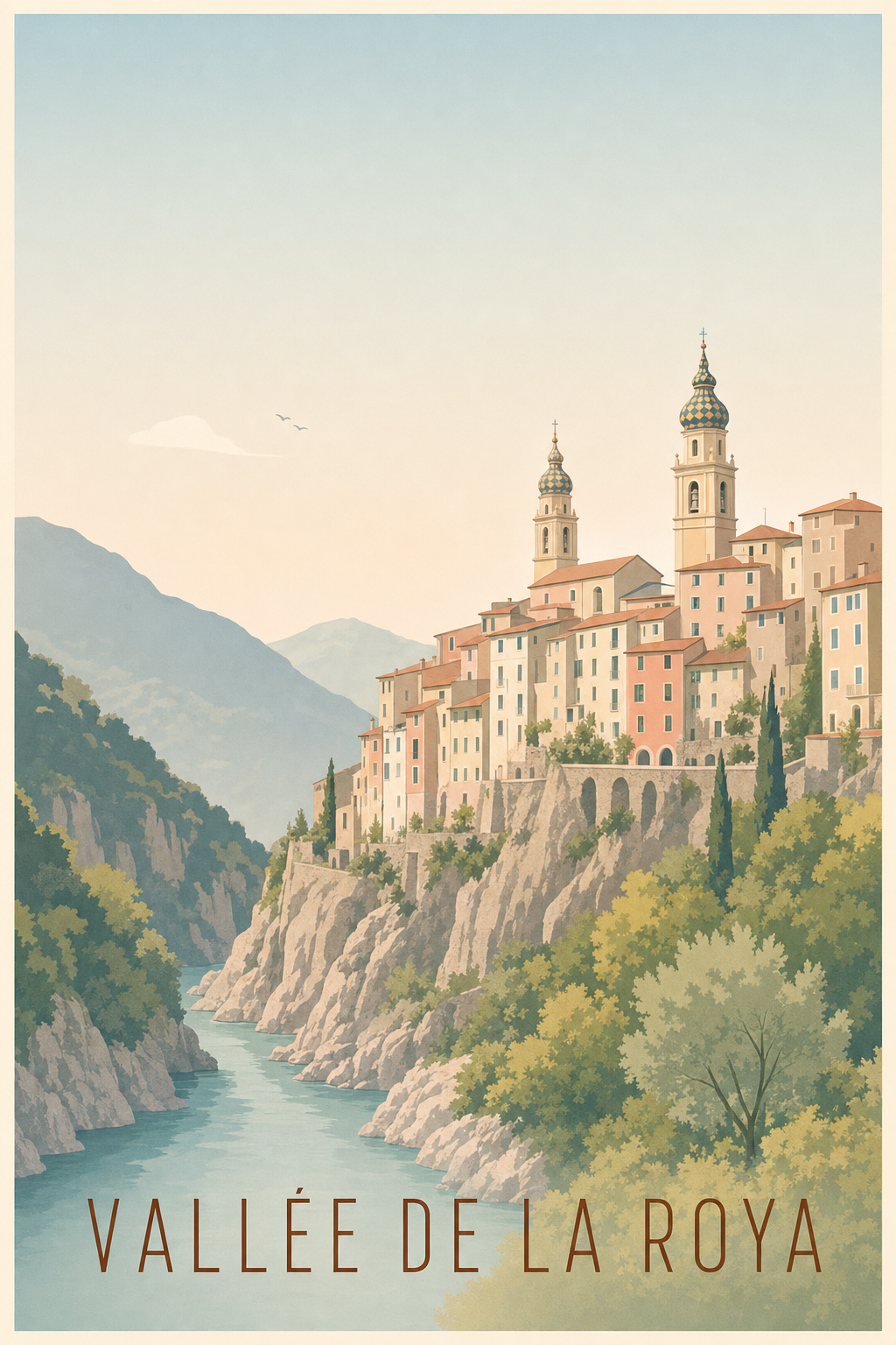Affiche de la Vallée de la Roya - Poster de Saorge