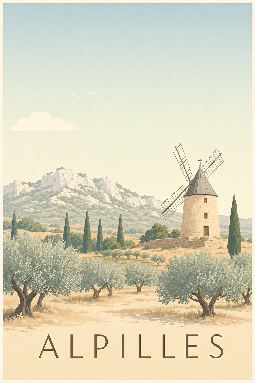 Affiche des Alpilles - Poster des Baux-de-Provence