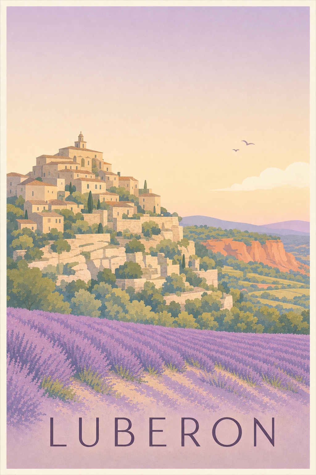 Affiche du Luberon - Poster de Gordes
