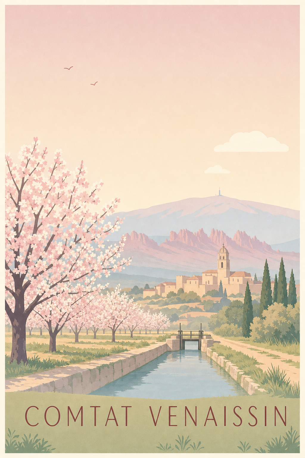 Affiche du Comtat Venaissin - Poster des dentelles de Montmirail