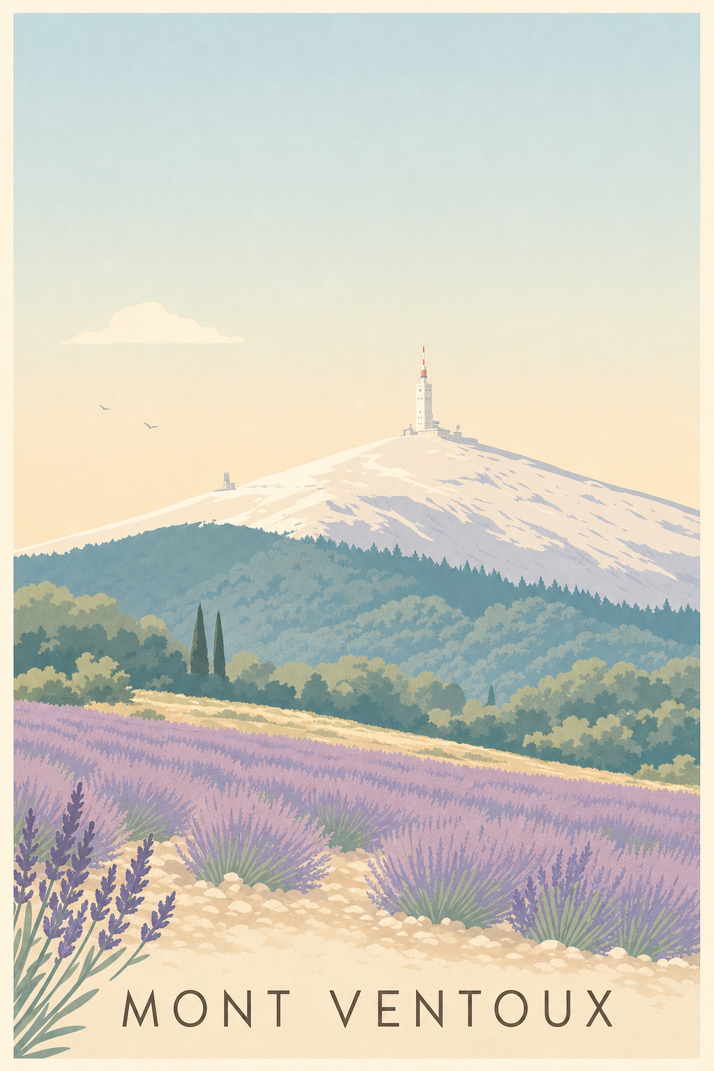 Affiche du Mont Ventoux - Poster du géant de Provence