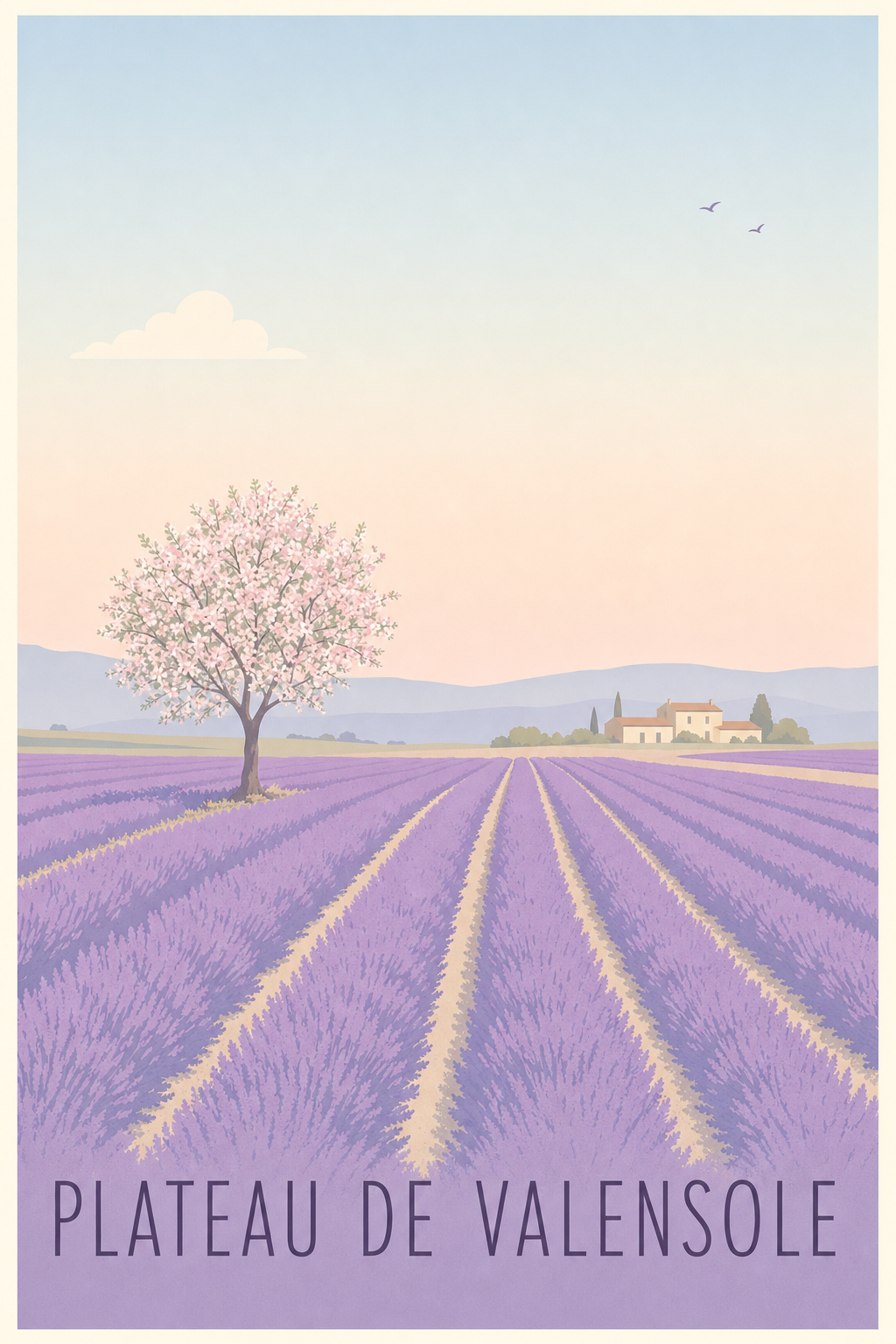 Affiche du Plateau de Valensole - Poster des champs de lavande