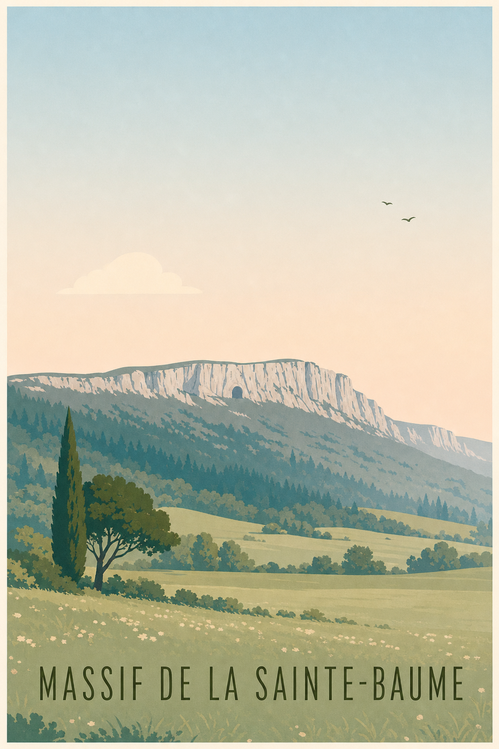 Affiche de la Massif de la Sainte-Baume - Poster du Var