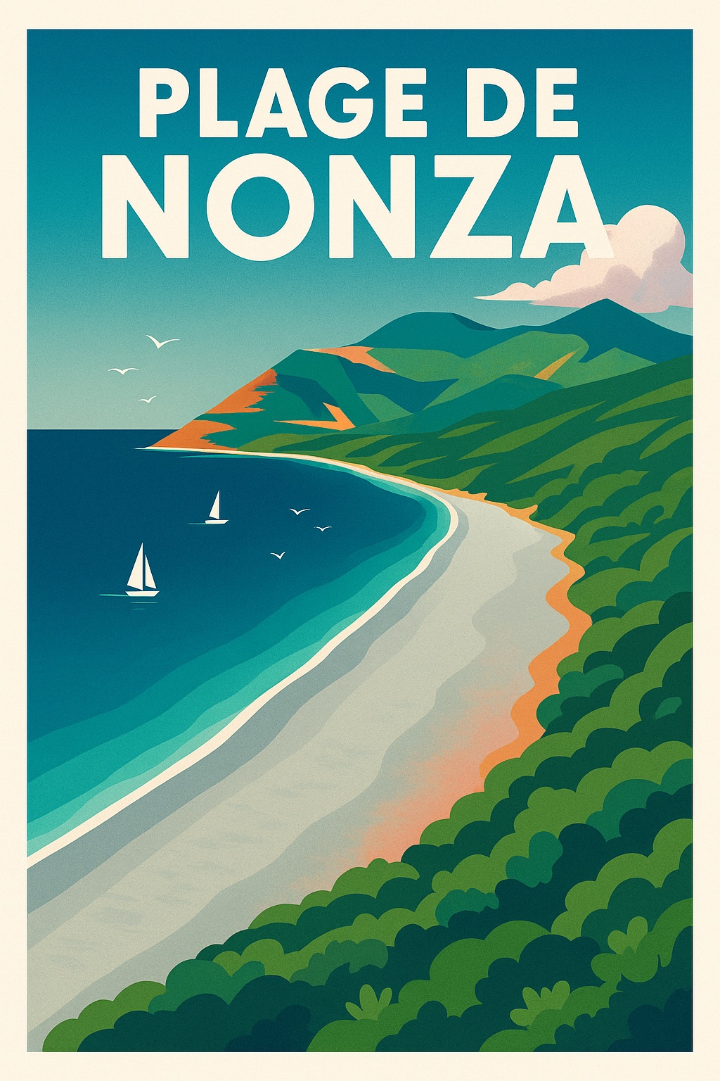 Affiche de Nonza, poster de Corse | Afich