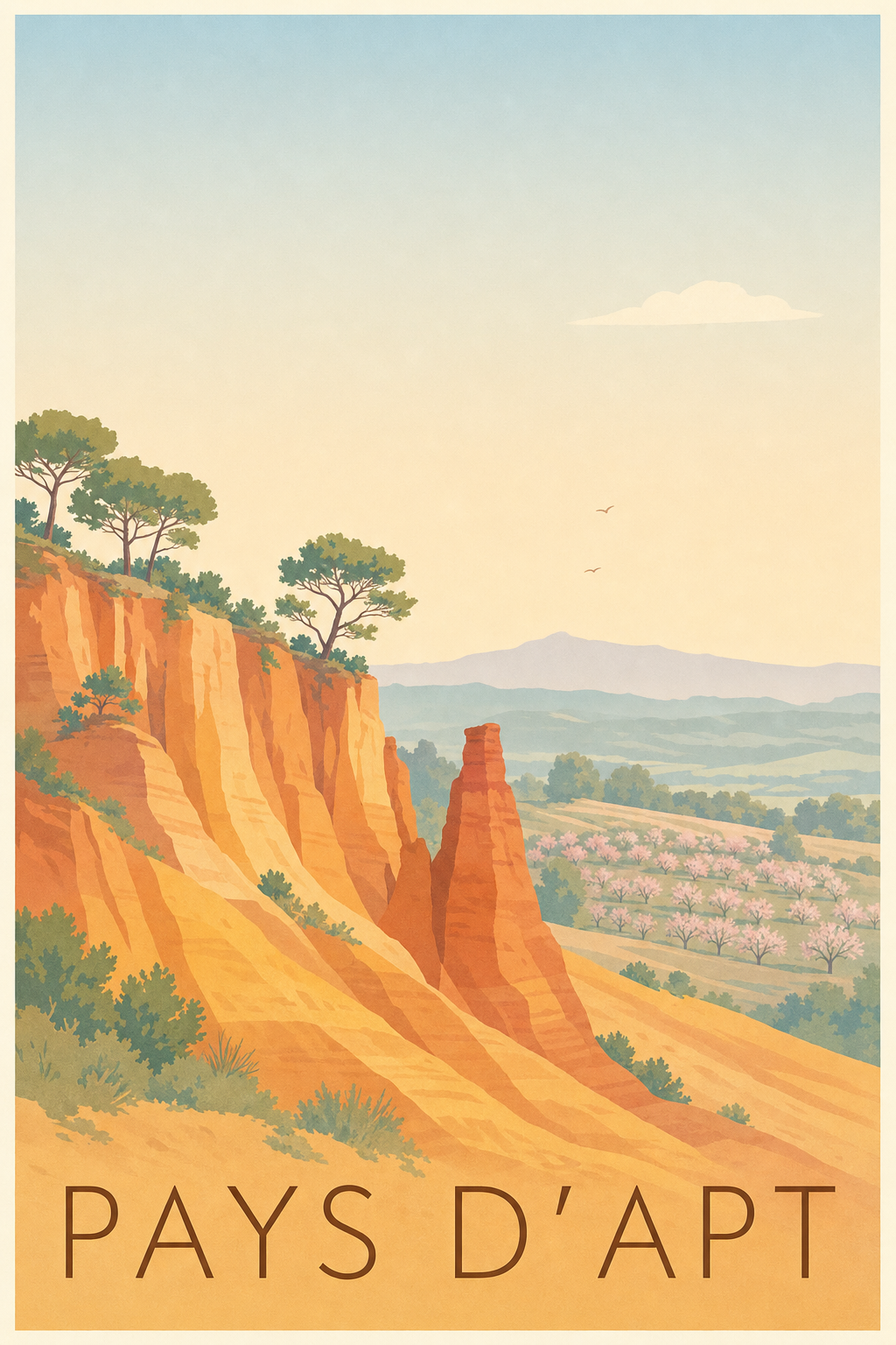 Affiche du Pays d'Apt - Poster du Colorado provençal