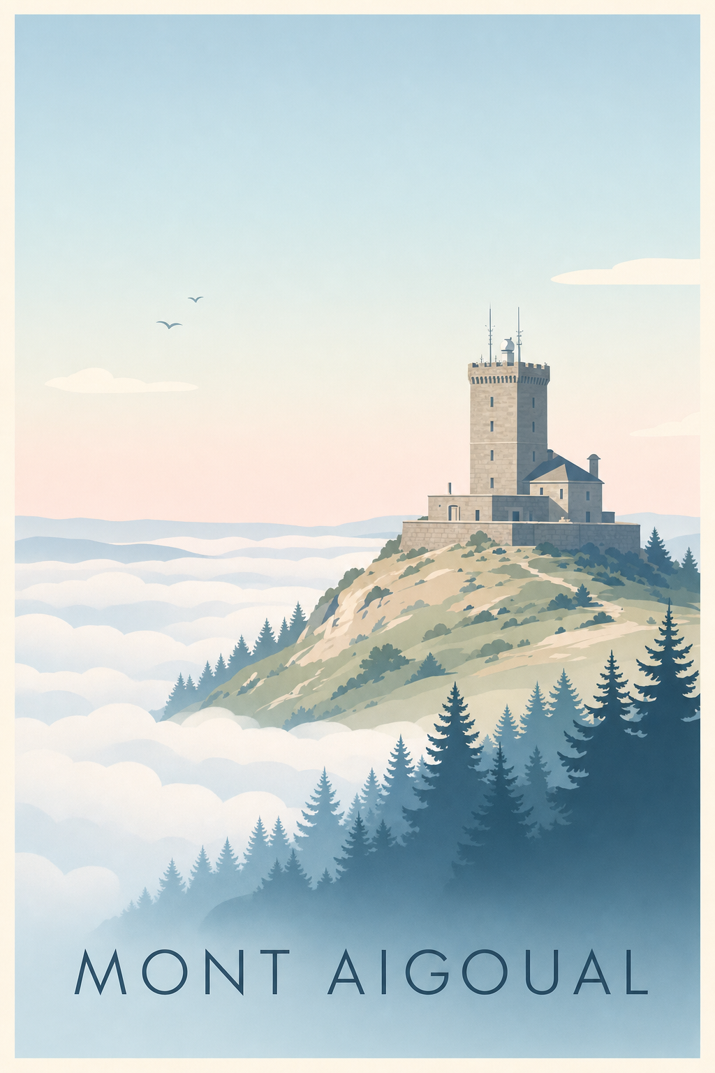 Affiche de l'Mont Aigoual - Poster des Cévennes