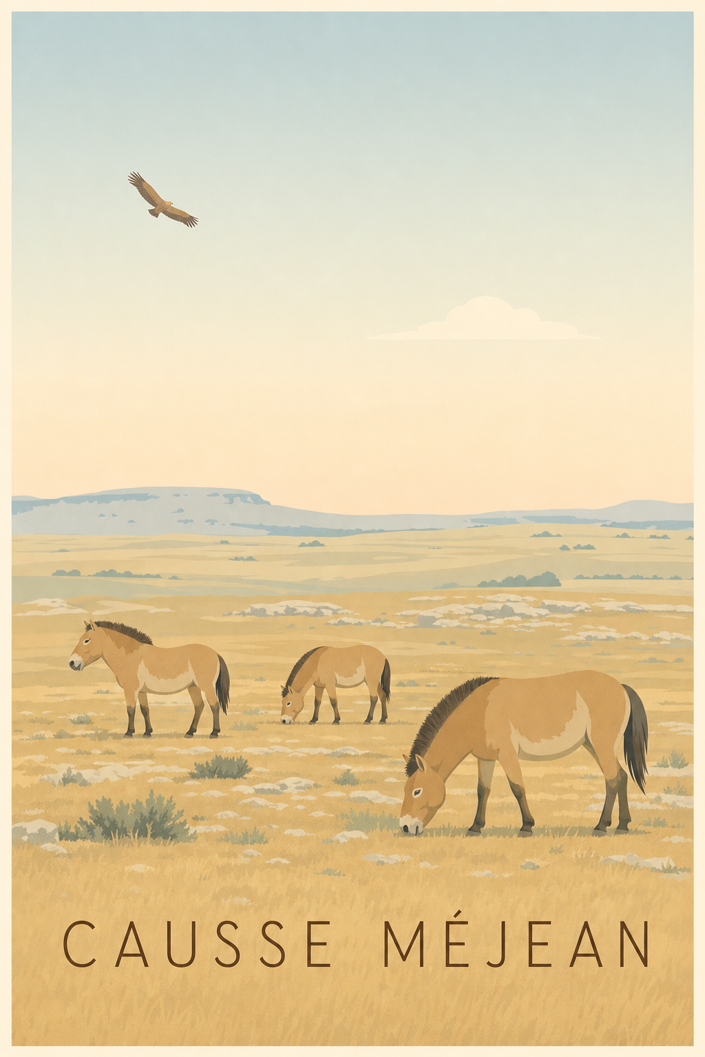 Affiche du Causse Méjean - Poster de la Lozère
