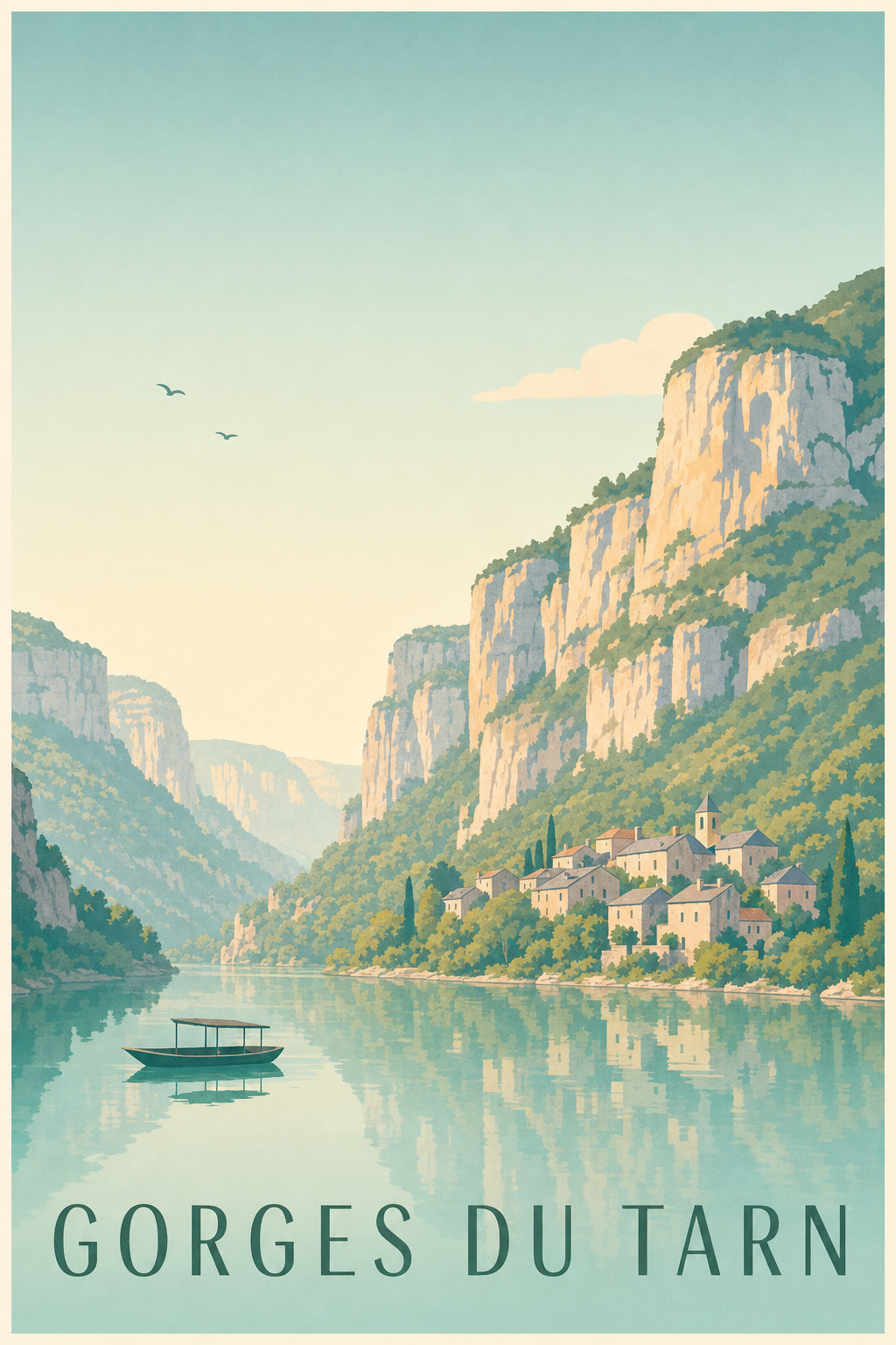 Affiche des Gorges du Tarn - Poster de Sainte-Énimie