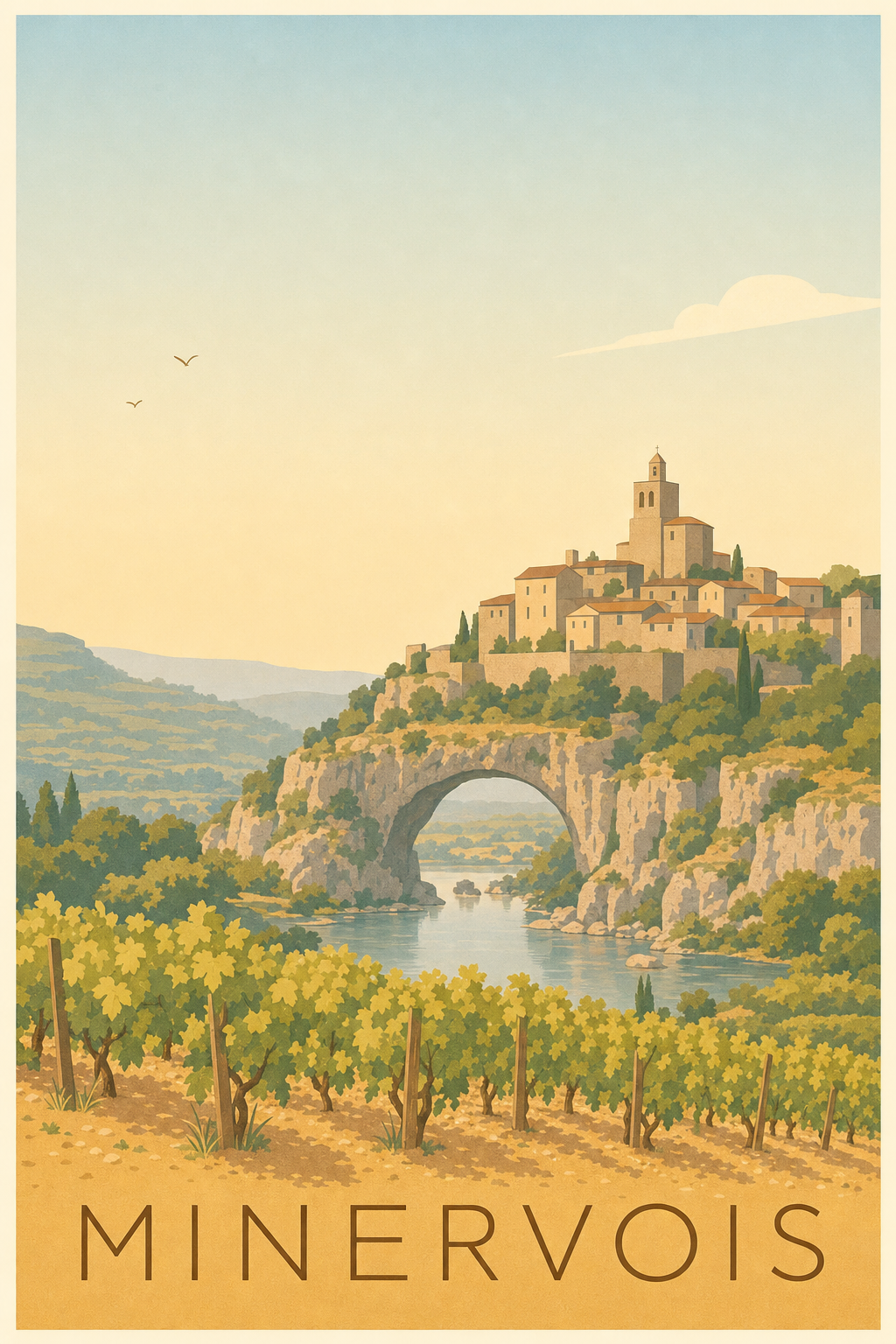 Affiche du Minervois - Poster de Minerve