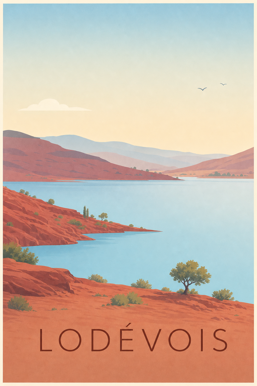 Affiche du Lodévois - Poster du lac du Salagou