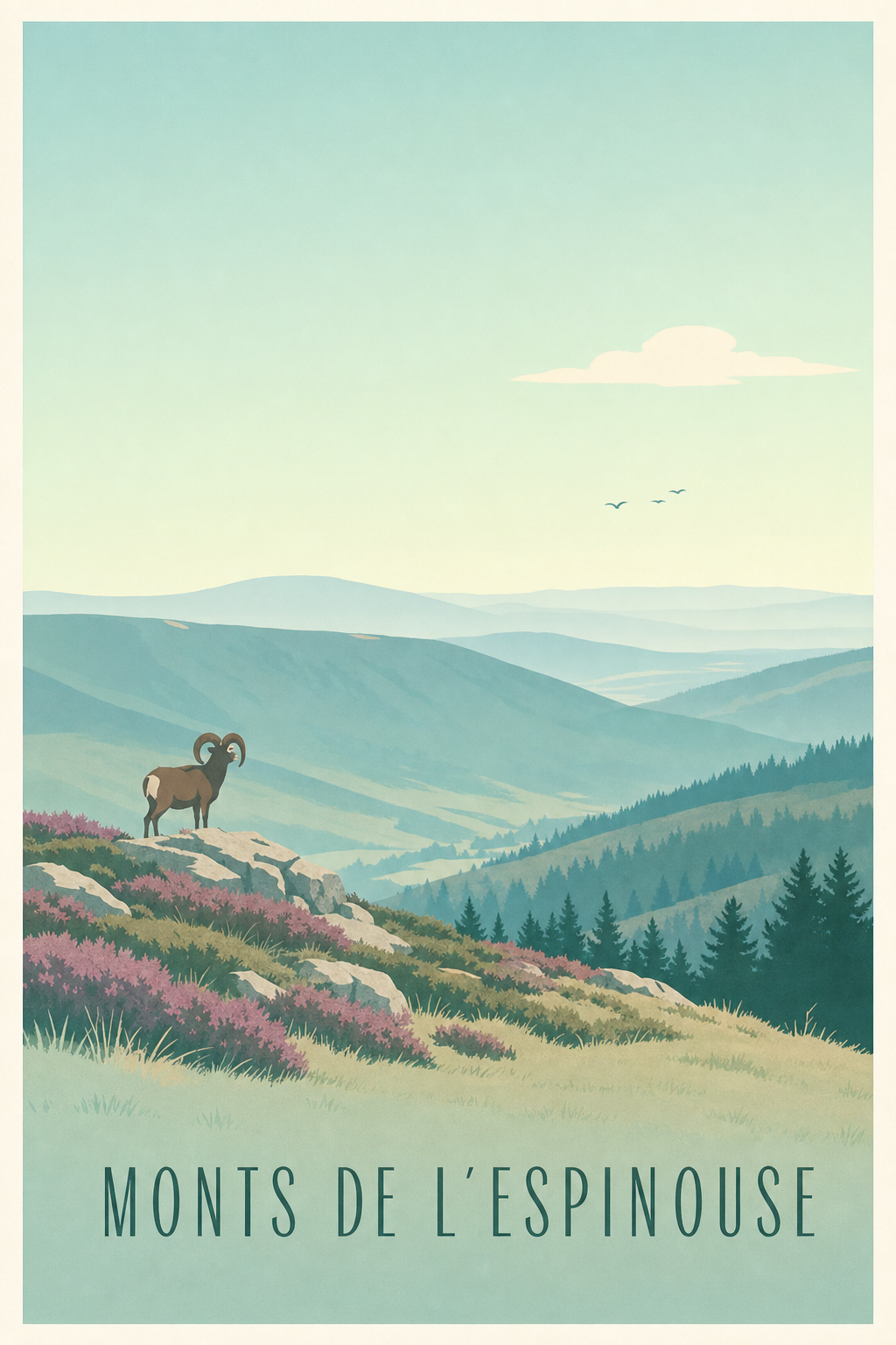 Affiche des Monts de l'Espinouse - Poster du Haut-Languedoc