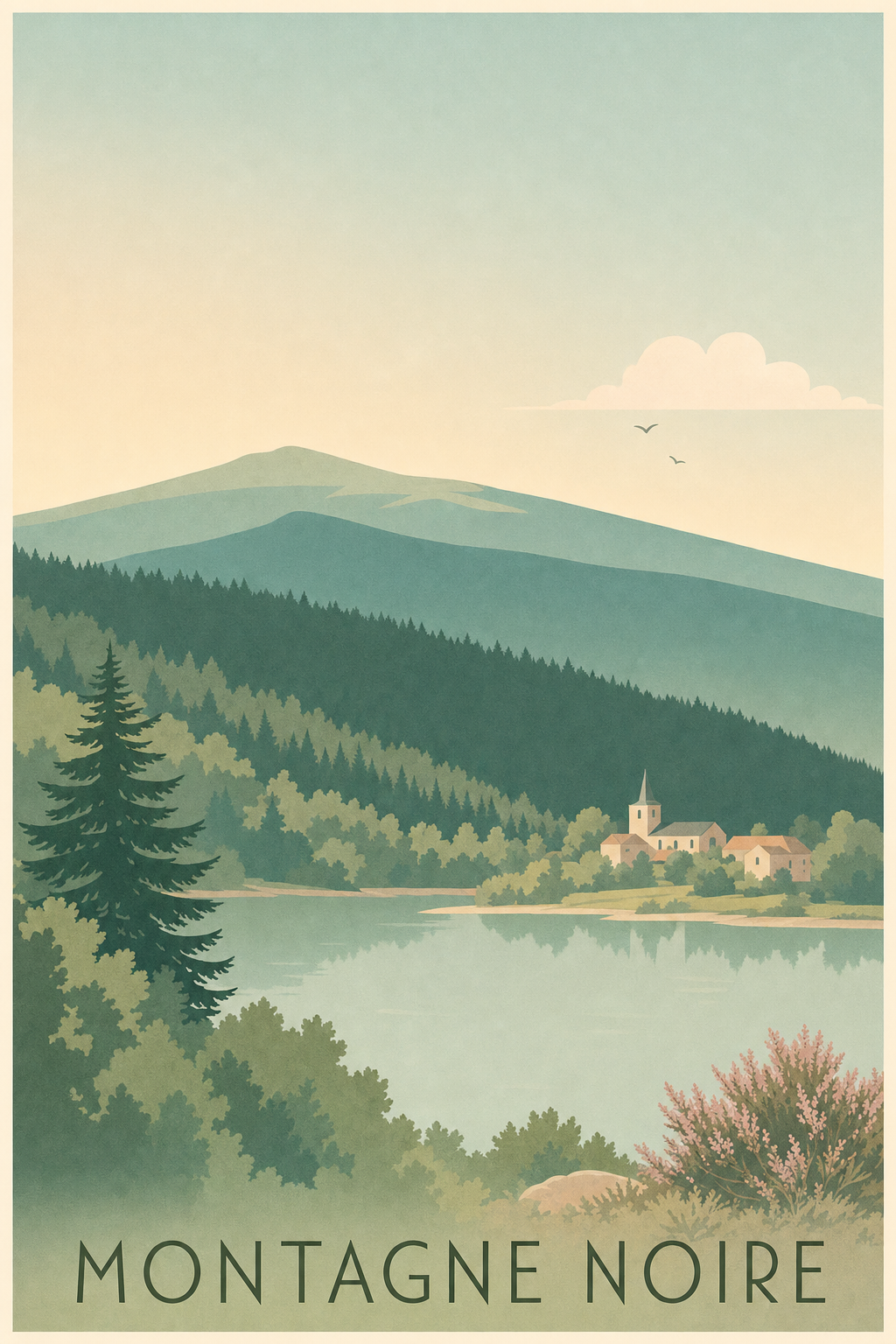 Affiche de la Montagne Noire - Poster du Pic de Nore