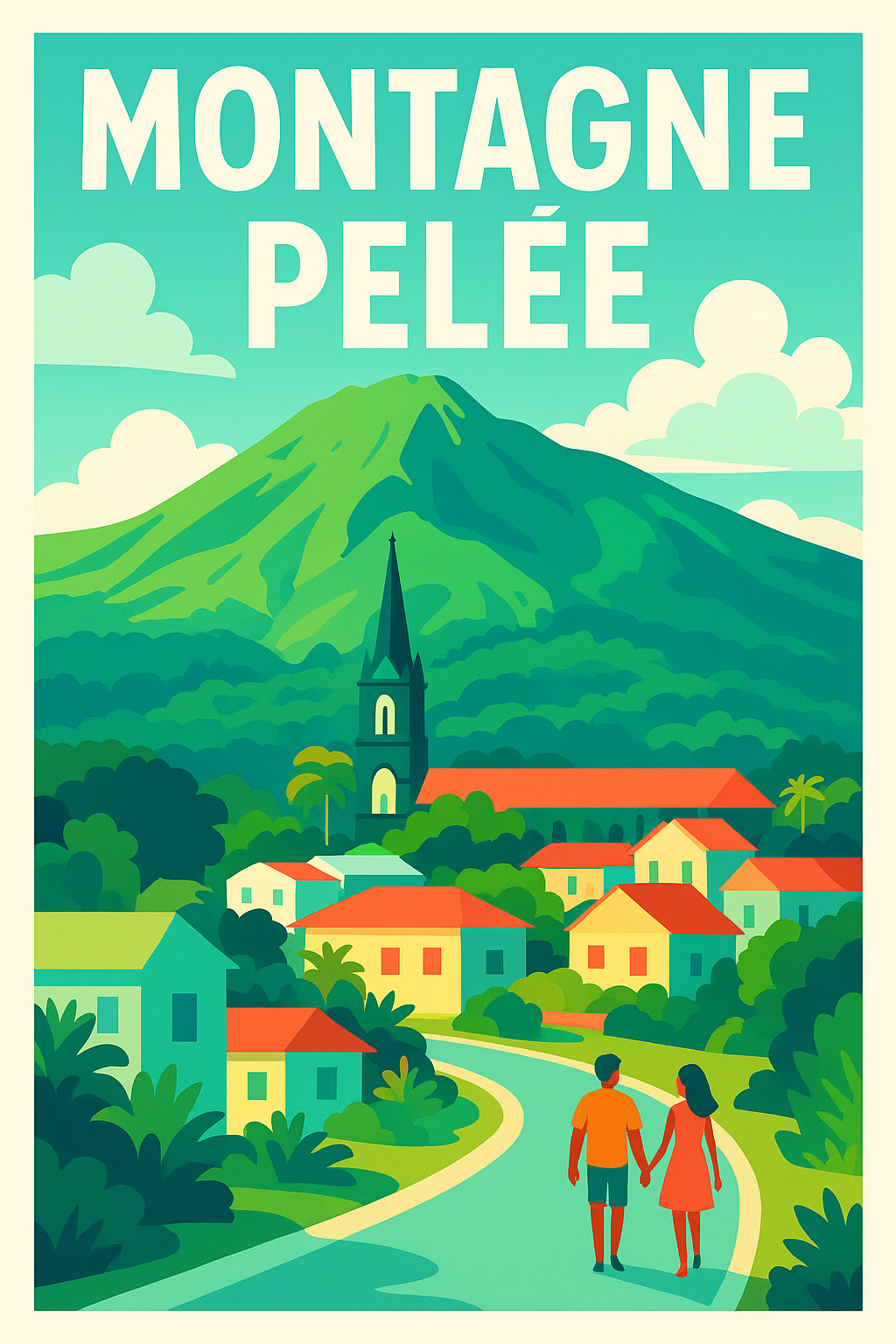 Affiche de Montagne Pelée - L'écrin majestueux de la Martinique