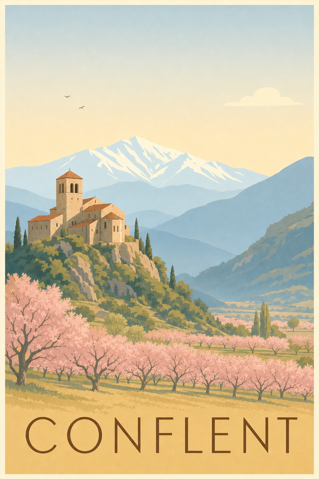 Affiche du Conflent - Poster de Saint-Martin-du-Canigou