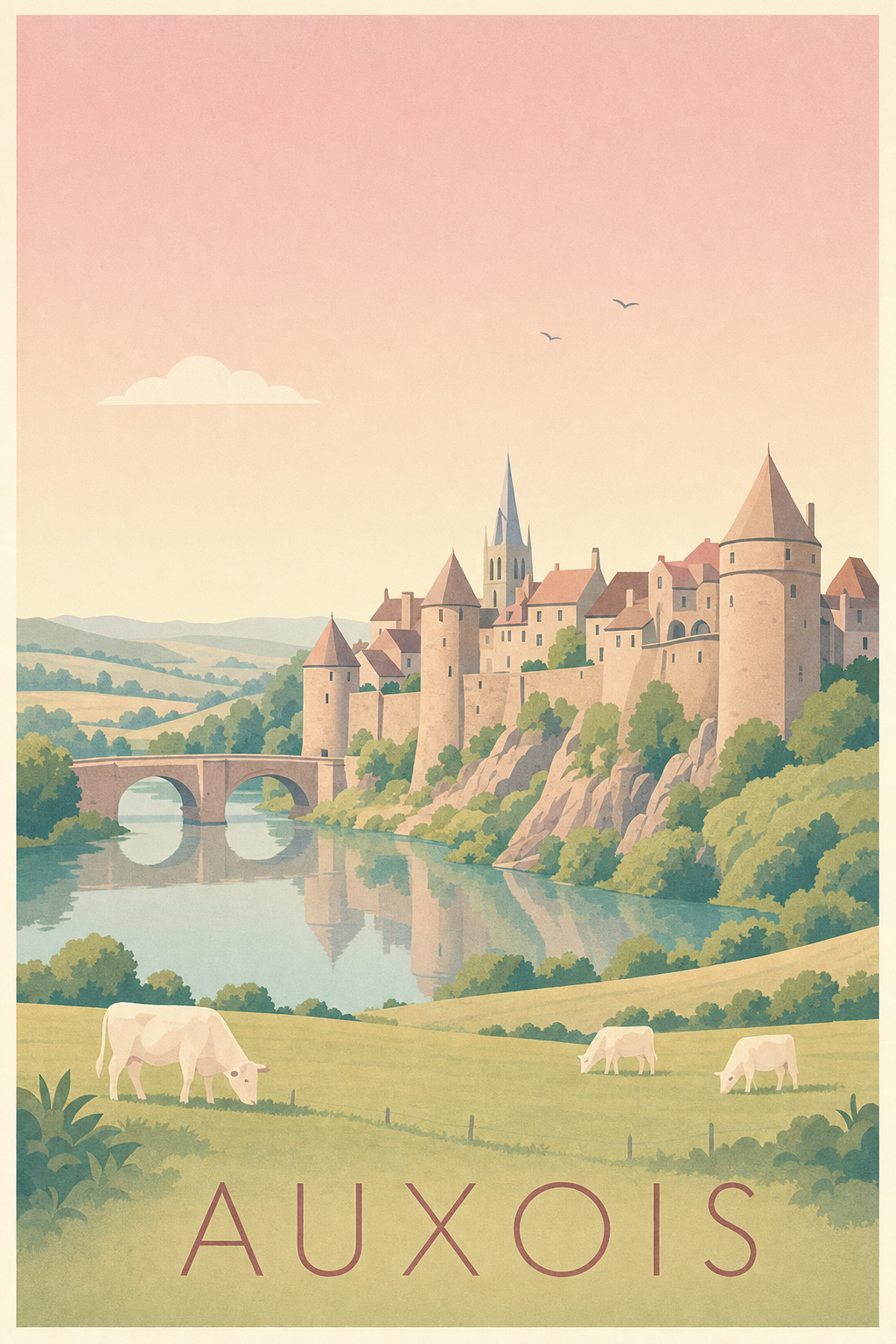 Affiche de l'Auxois - Poster de Semur-en-Auxois
