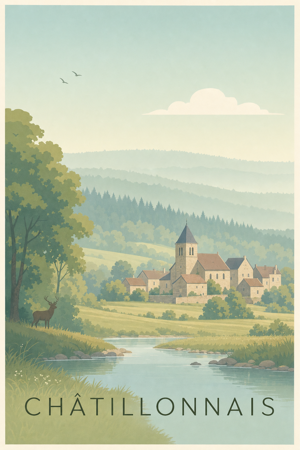Affiche du Châtillonnais - Poster des sources de la Seine