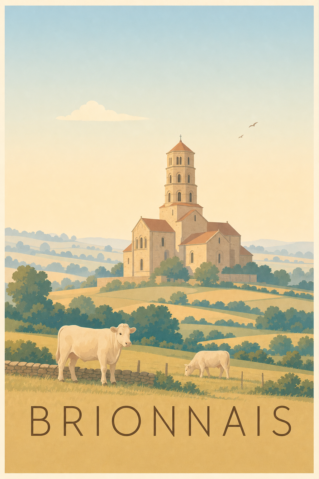 Affiche du Brionnais - Poster de Paray-le-Monial