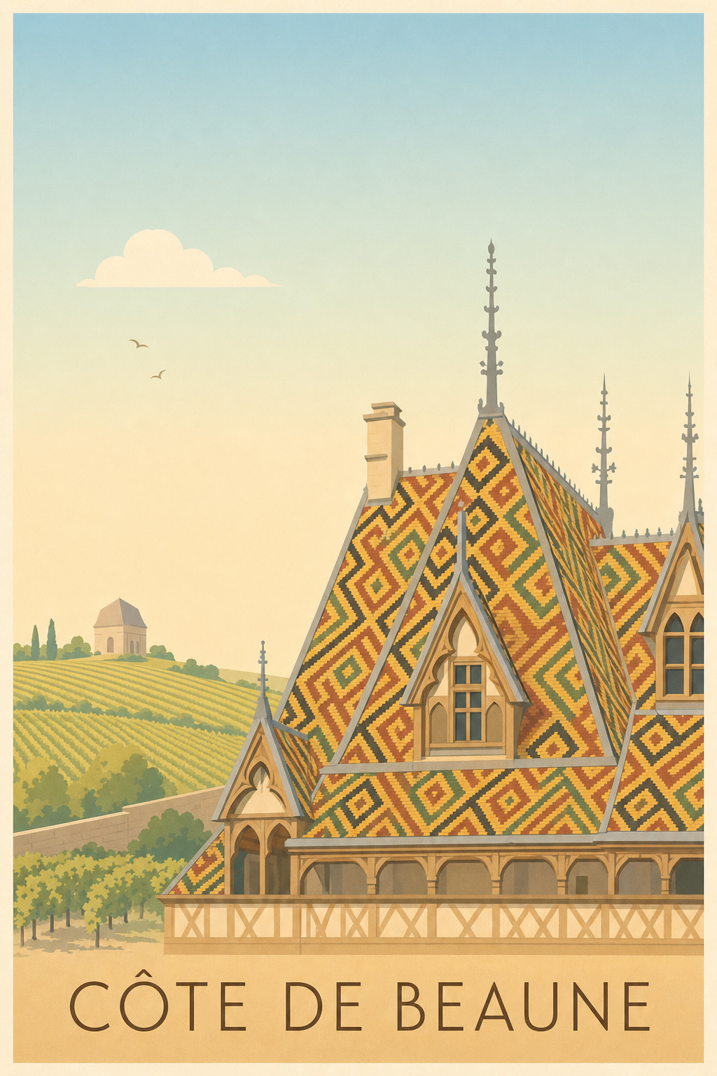 Affiche de la Côte de Beaune - Poster des Hospices de Beaune
