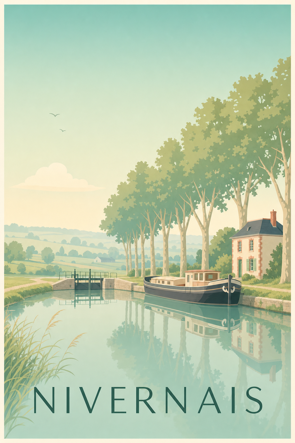 Affiche du Nivernais - Poster du canal du Nivernais