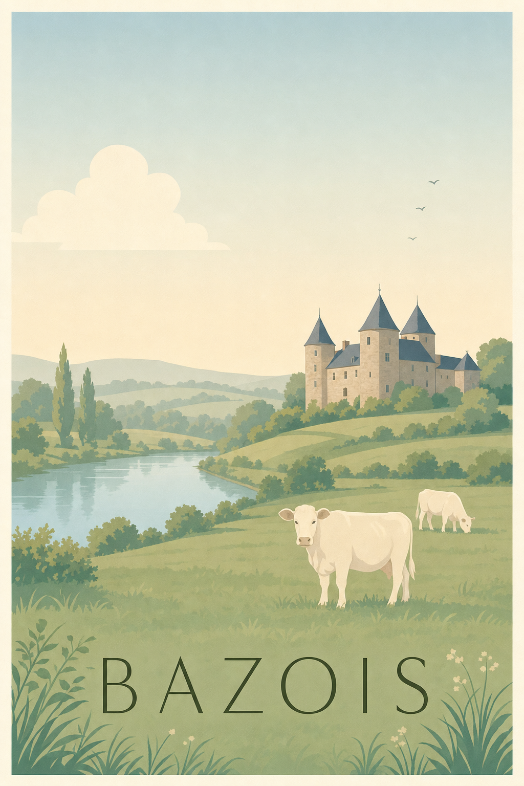 Affiche du Bazois - Poster de la Nièvre