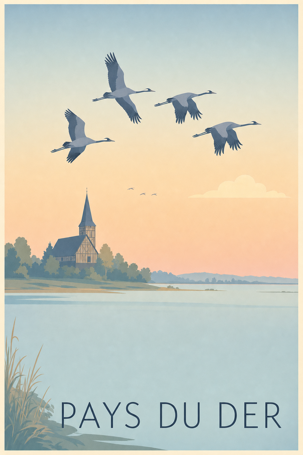 Affiche du Pays du Der - Poster du lac du Der