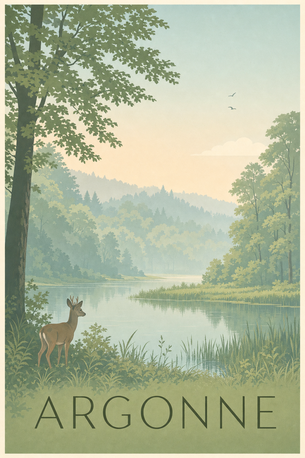 Affiche de l'Argonne - Poster de la forêt d'Argonne