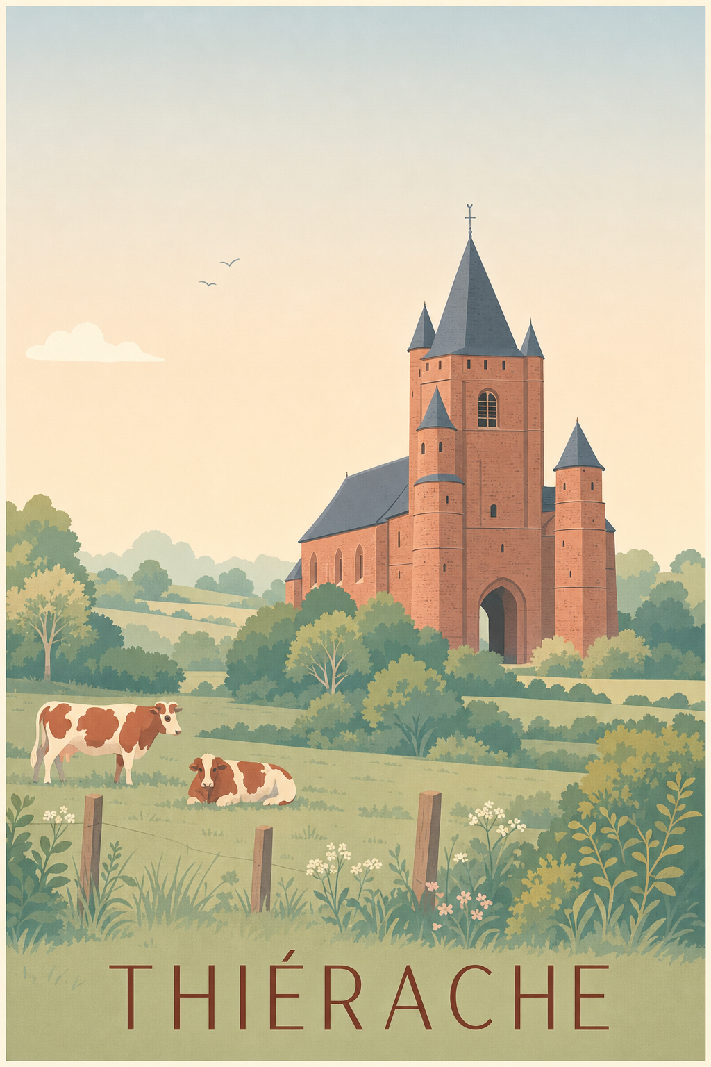 Affiche de la Thiérache - Poster des églises fortifiées