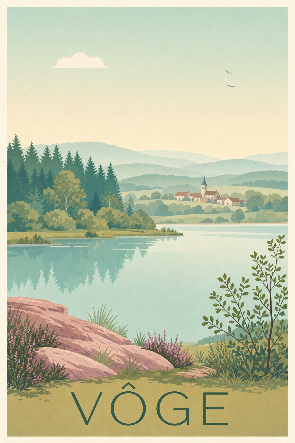 Affiche de la Vôge - Poster de Bains-les-Bains