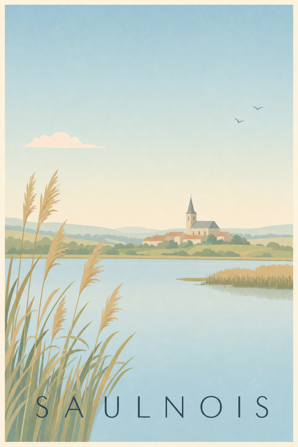 Affiche du Saulnois - Poster de l'étang de Lindre