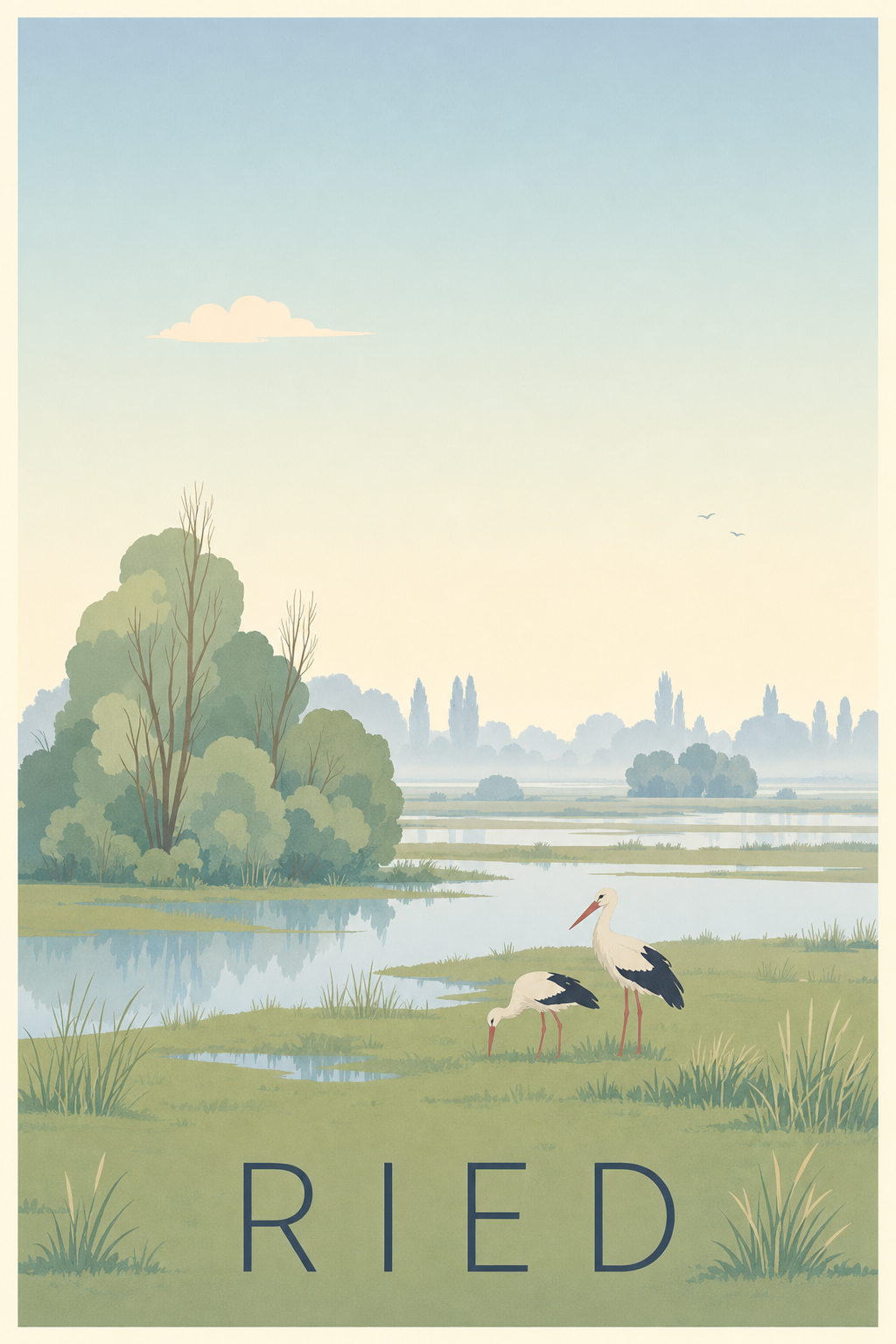 Affiche du Ried - Poster de la plaine d'Alsace