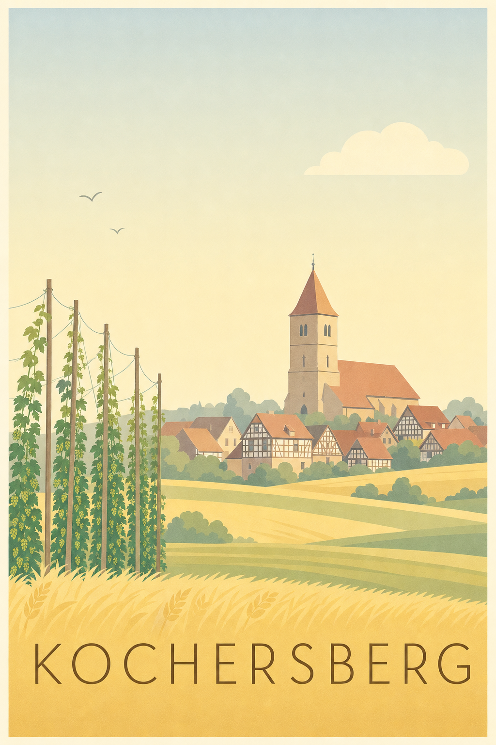 Affiche du Kochersberg - Poster de la campagne alsacienne