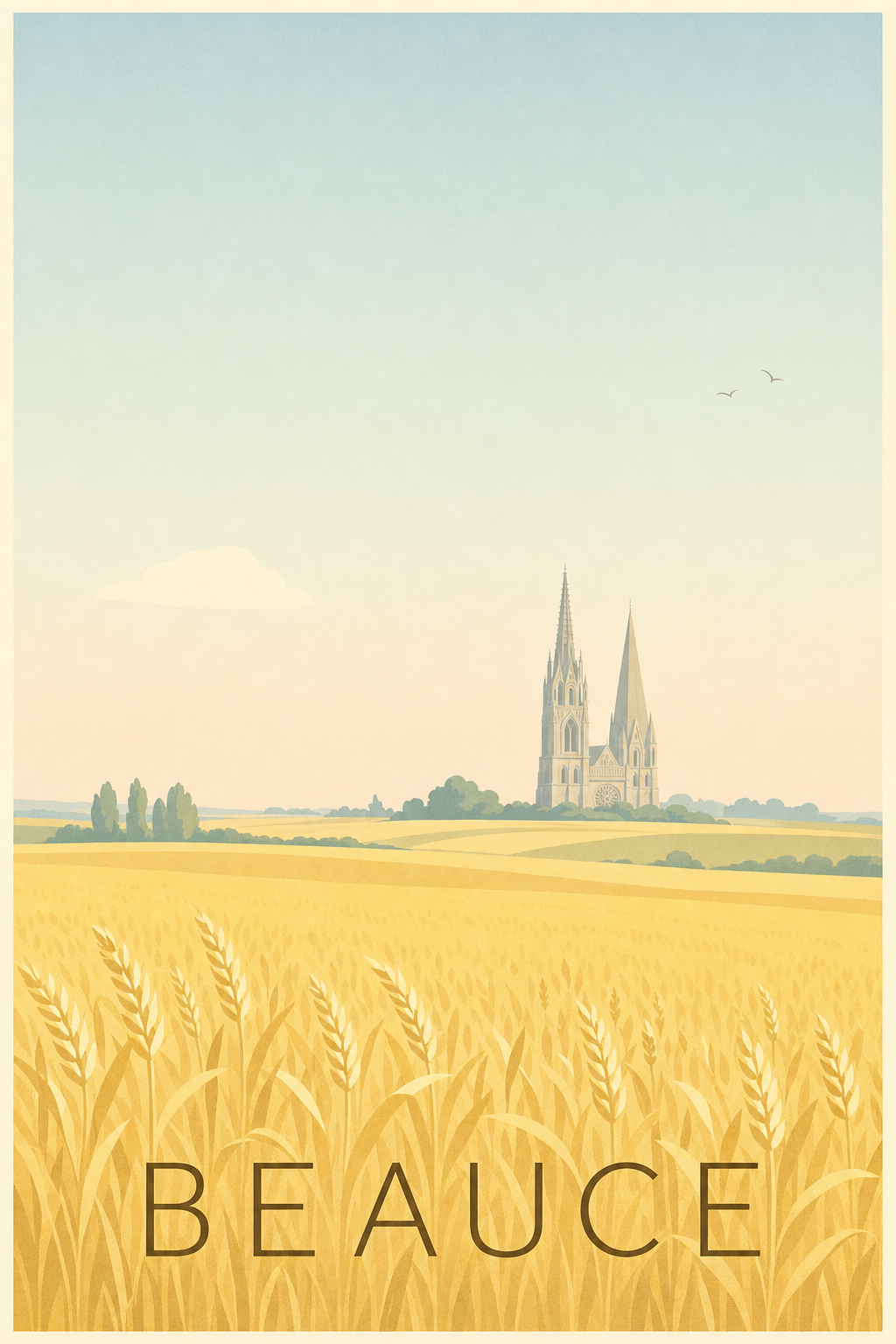 Affiche de la Beauce - Poster de Chartres
