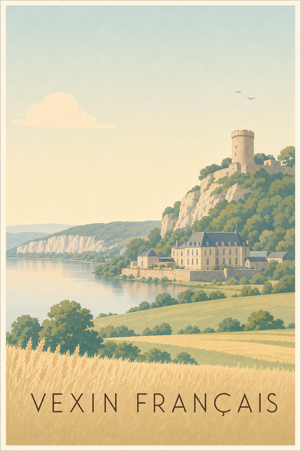 Affiche du Vexin français - Poster de La Roche-Guyon