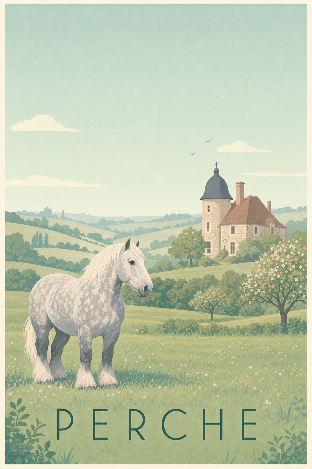 Affiche du Perche - Poster du cheval percheron