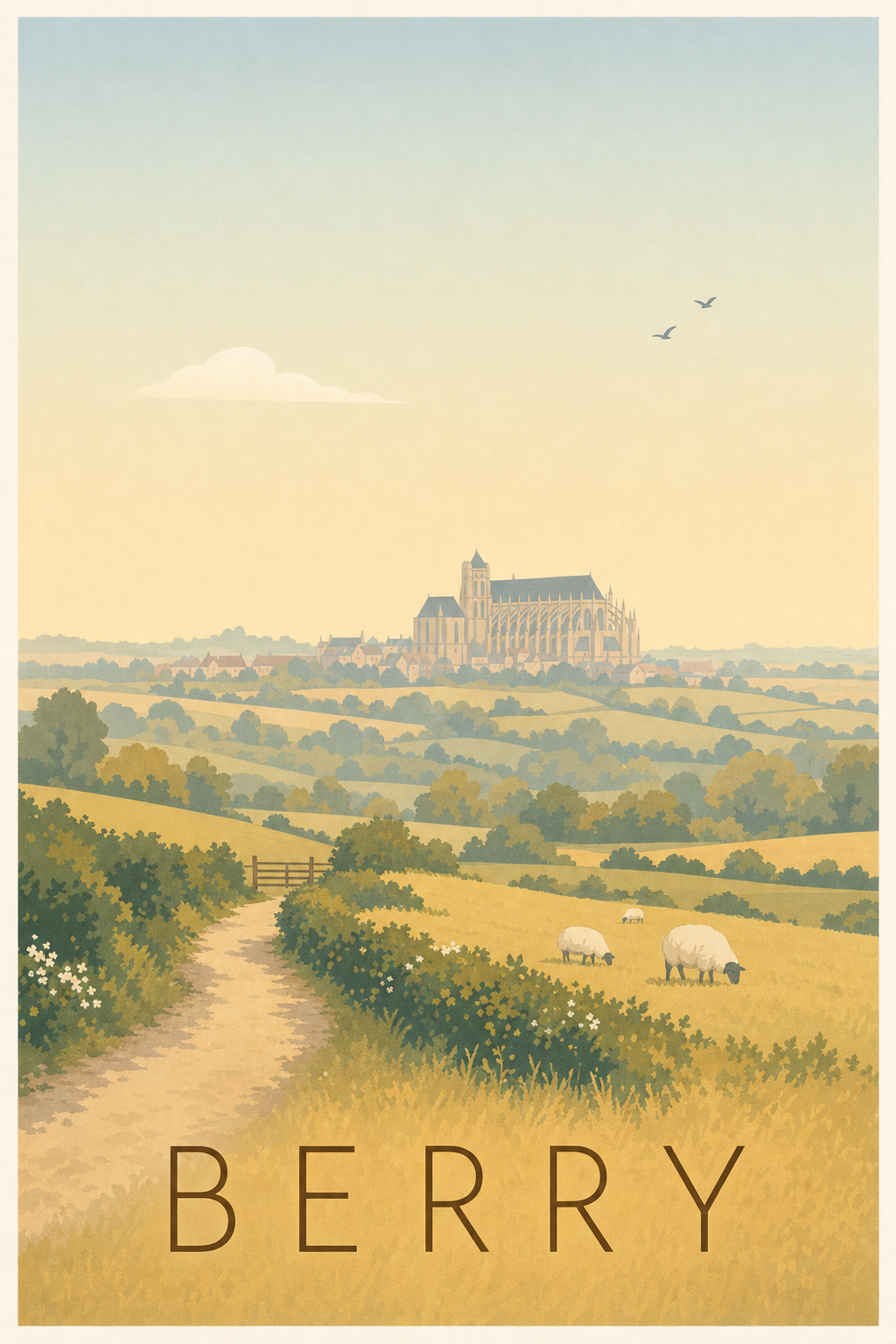 Affiche du Berry - Poster de Bourges