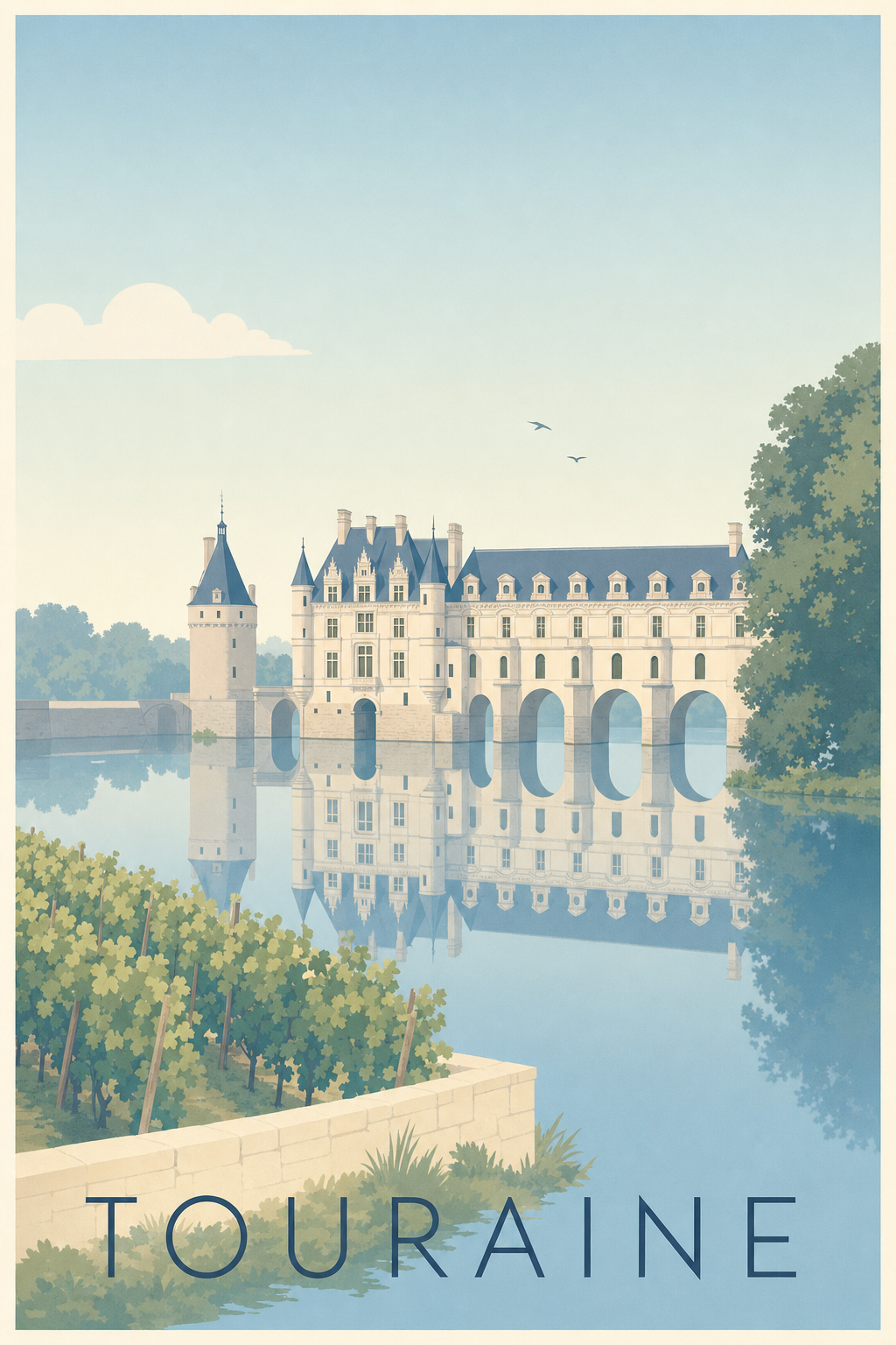 Affiche de la Touraine - Poster de Chenonceau