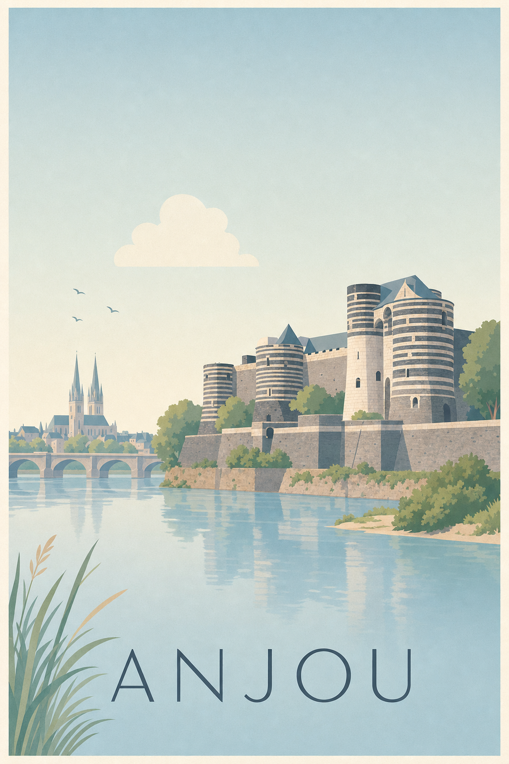 Affiche de l'Anjou - Poster d'Angers