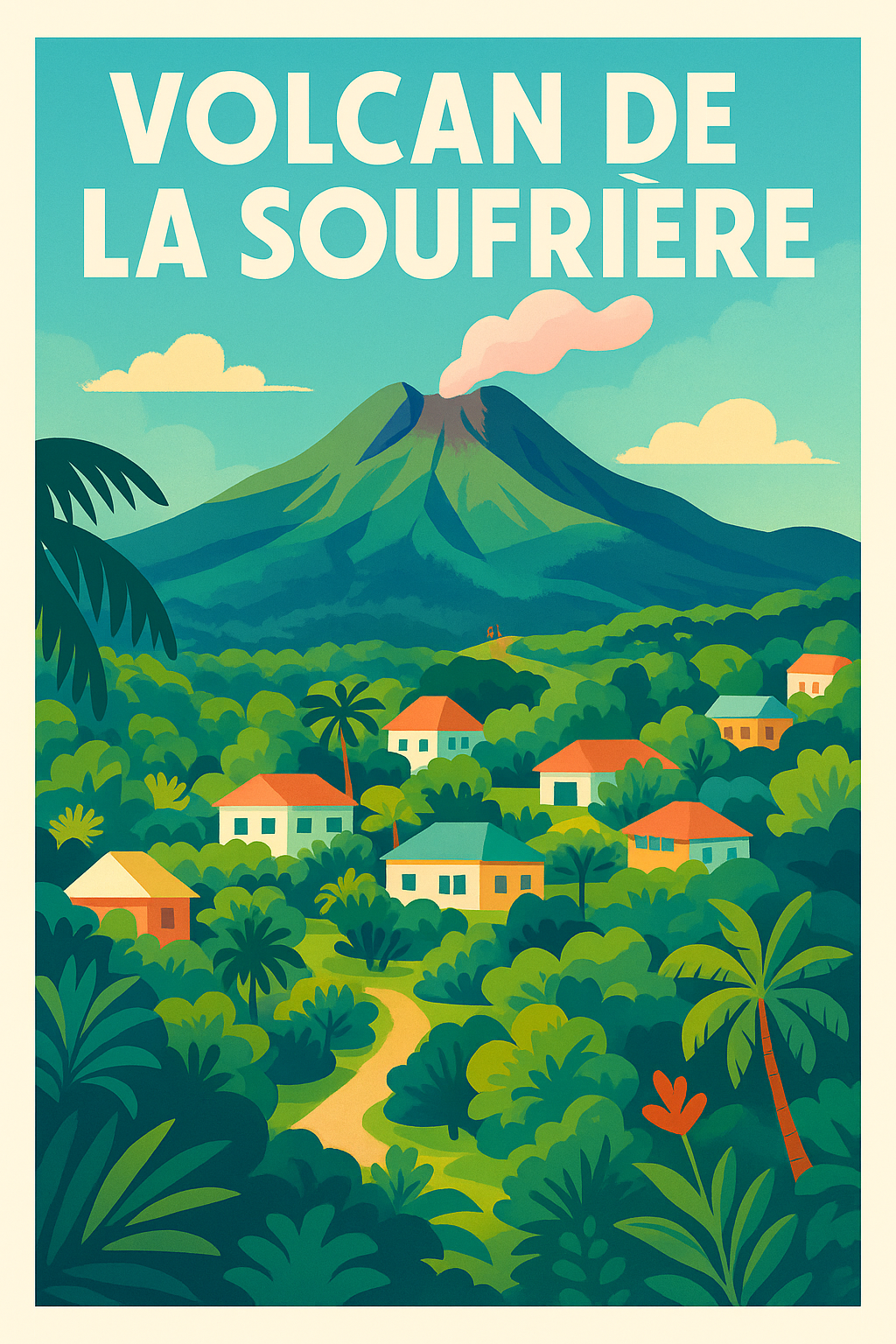 Affiche de Volcan de la Soufrière - L'éclat tropical de la Guadeloupe