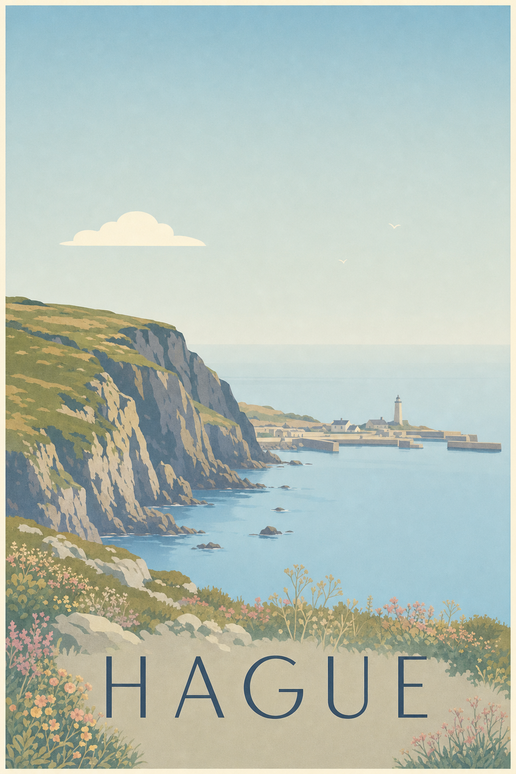Affiche de la Hague - Poster du nez de Jobourg
