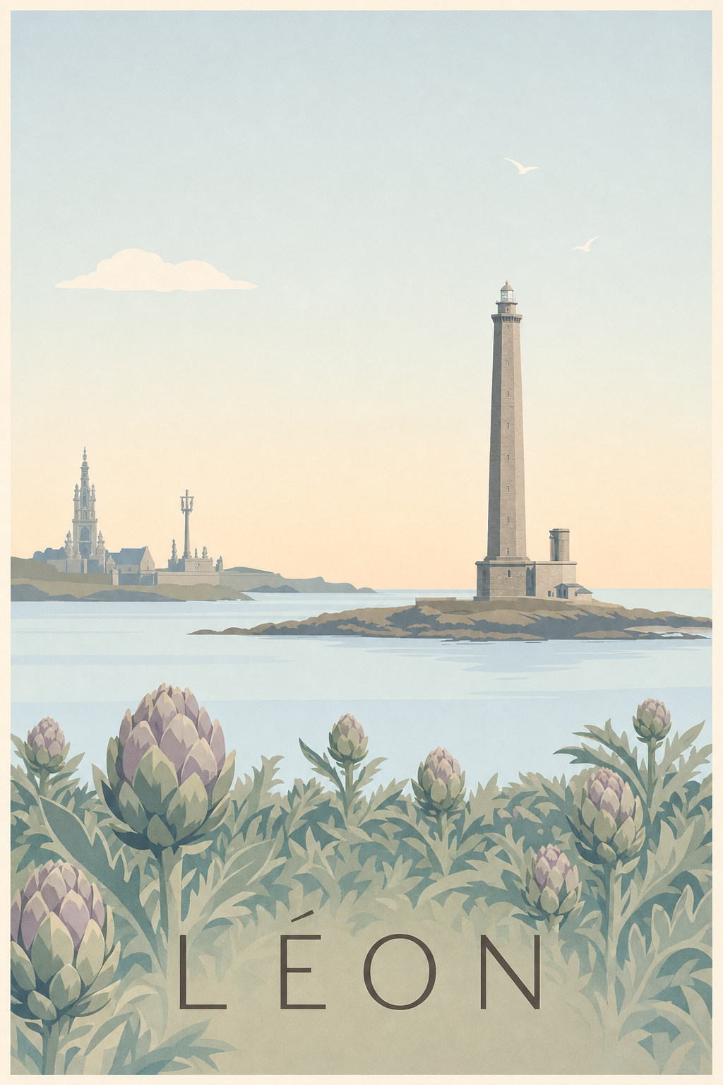 Affiche du Léon - Poster du phare de l'île Vierge