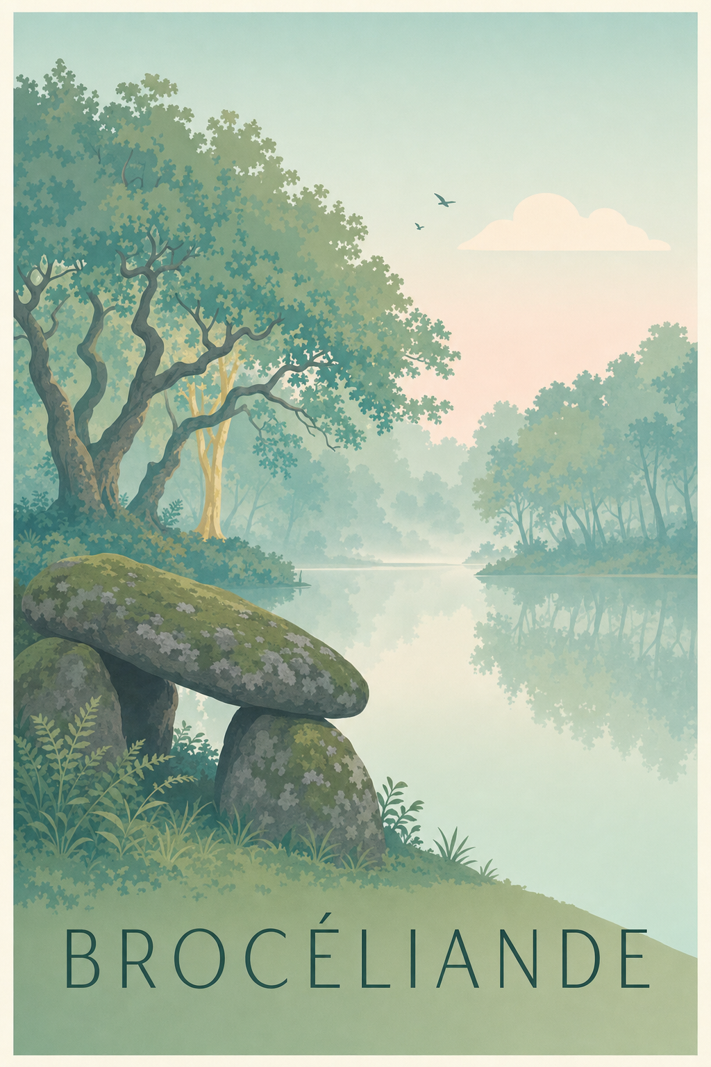Affiche de Brocéliande - Poster de la forêt de Paimpont