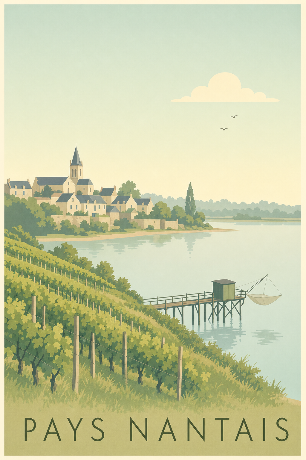 Affiche du Pays nantais - Poster du muscadet