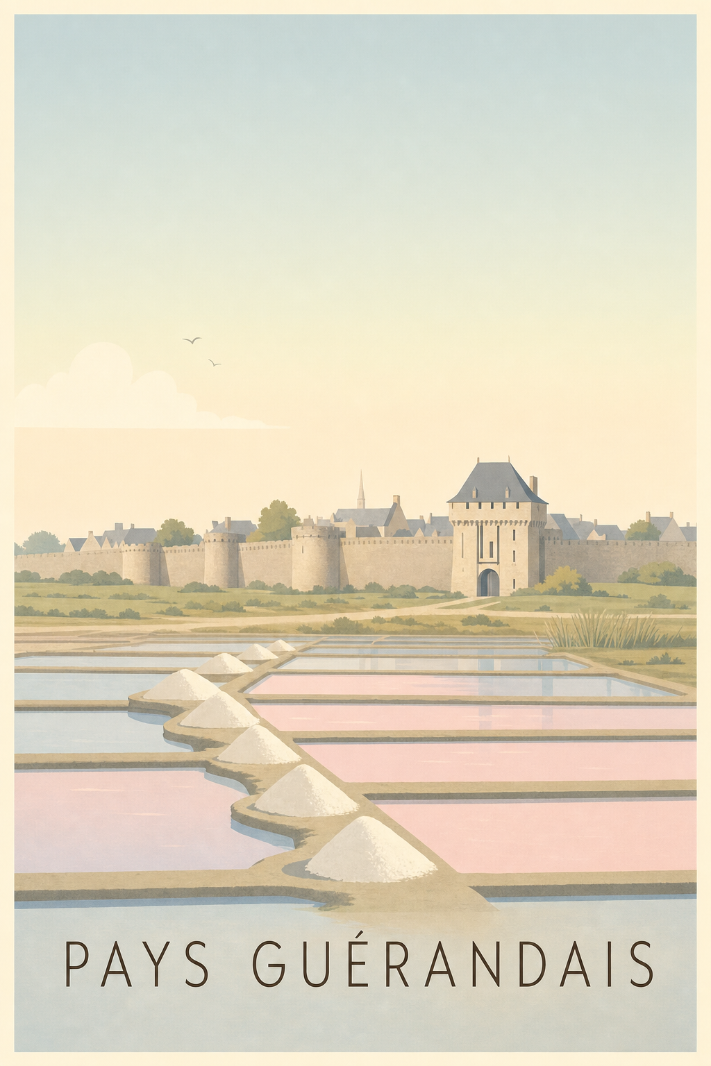Affiche du Pays guérandais - Poster des marais salants