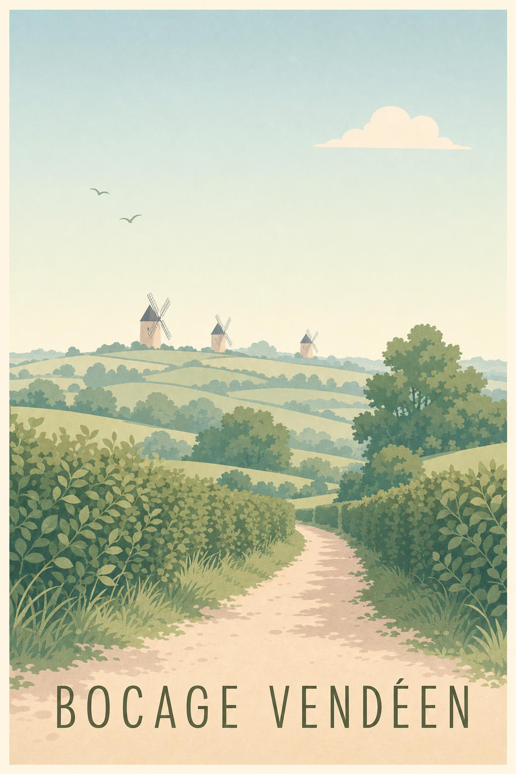 Affiche du Bocage vendéen - Poster de la Vendée