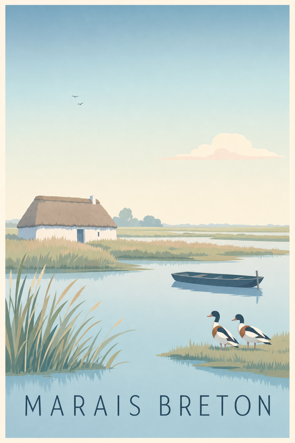 Affiche du Marais breton - Poster de Challans